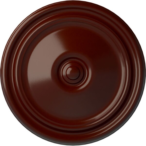 Ekena Millwork Reece Ceiling Medallion (Fits Canopies up to 2 3/8"), Hand-Painted Brushed Mahogany, 12"OD x 1 3/4"P CM12REBMF - main